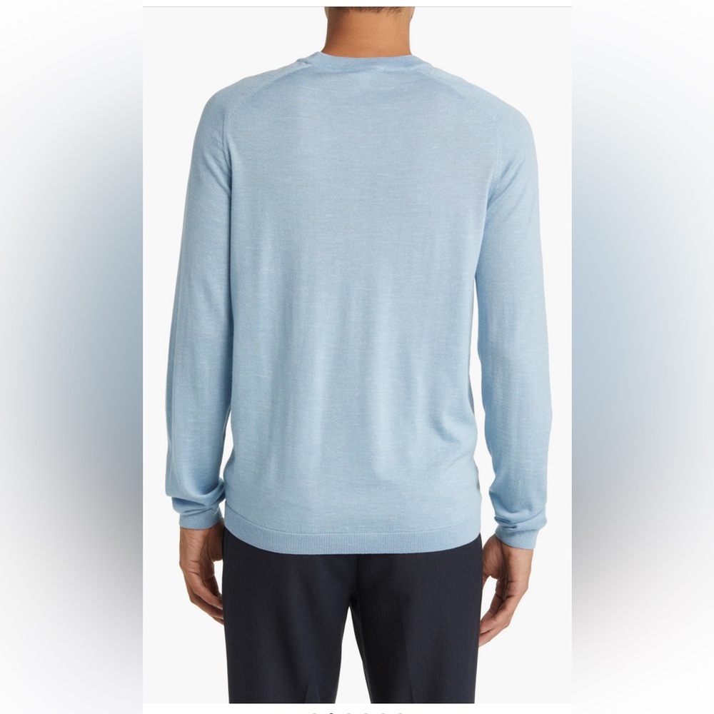 Jack Victor Bailey Merino Wool silk linen Blend crewneck sweater Sweatshirt NWT - Picture 2 of 4